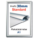 A1 snaprammer med 30mm profil