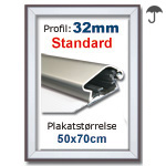 50x70cm Snaprammer med 32mm alu profil