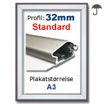 A3 Snaprammermed 32mm alu profil