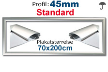 70x200cm Snapramme med 45mm alu profil
