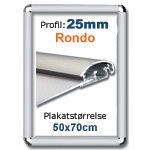 50x70cm Rondo Snaprammer med 25mm profil