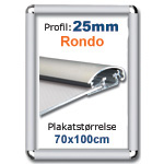 70x100cm Rondo Snaprammer med 25mm profil