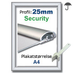 A4 security snaprammer med 25mm profil