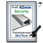 50x70cm Security snaprammer med 42mm profil