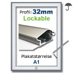 A1 Lockable Snaprammer med 32mm profil