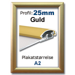 A2 GuldSnapramme med 25mm profil