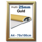 Alu Guldeloxeret 25mm Snaprammer