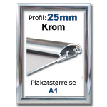 A1 Krom Snaprammer med 25mm profil