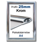 A4 Krom Snaprammer med 25mm profil