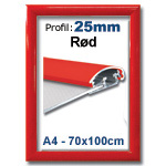Alu R&oslash;d 25mm Snaprammer