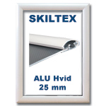 Alu Hvid 25mm Snaprammer