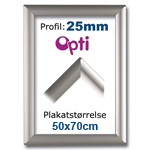 50x70cm Opti Snapramme med 25mm profil