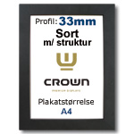 CROWN A4 Snaprammer med 33mm profil