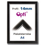 Sort Opti Snaprammer med 14mm alu profil