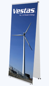 Quick dobbeltsidet bannerstand incl. print