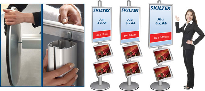 Alu 4xA4 Multistand