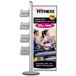 Multistand 19 - Brochureholder m/ banner