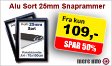 Alu Sort 25mm Snaprammer