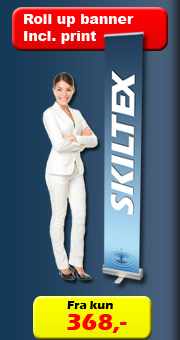 Skiltex Roll up med print