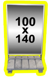 100 x 140 cm Gadeskilte