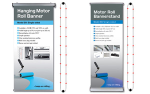 Motor roll banner displays