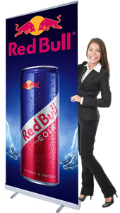 Skiltex S&oslash;lv roll up med banner & print