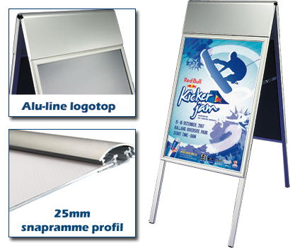 Alu-Line m/logo Gadeskilt
