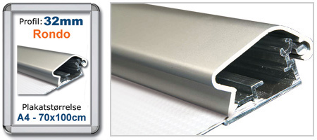 Snaprammer med 32mm Rondo profil
