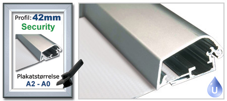 Security Snaprammer med 42mm profil
