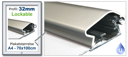 L�sbare Snaprammer med 32mm profil