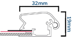 32mm snapramme profil