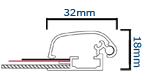 32mm Security snapramme profil