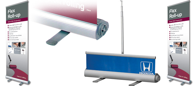 Roll Up Flex Banner Display