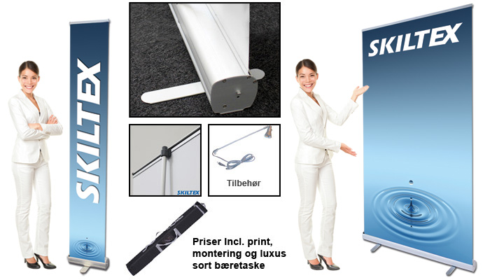 SKILTEX roll up med print