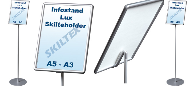 Infostand Lux Skilteholder