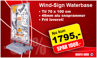 Wind-Sign Waterbase Gadeskilt