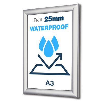 Vandsikker PLUS IP56 klikramme A3 - 25mm profil