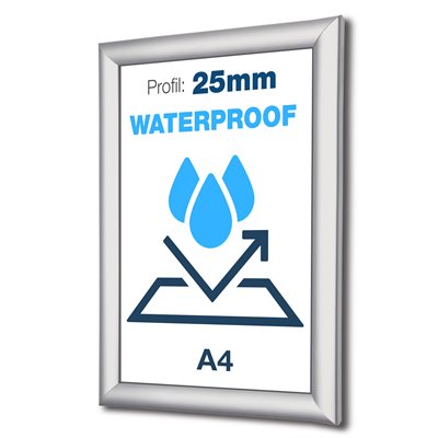 Vandsikker klikramme A4 - 25mm profil