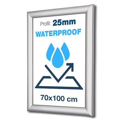 Vandsikker PLUS IP56 klikramme m/ 25mm profil - 70x100 cm