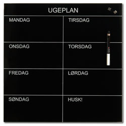 Sort Magnetisk ugeplan