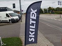 Beach flag med gennemtryk