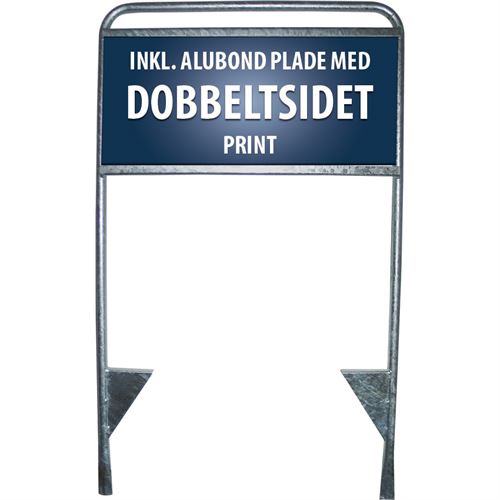 Stål Håndværkerskilt med Dobbeltsidet Print