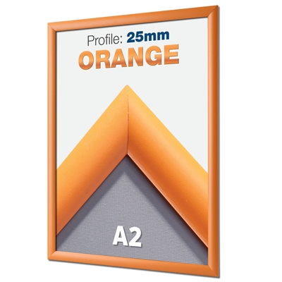 Orange Klikramme med 25mm profil - A2