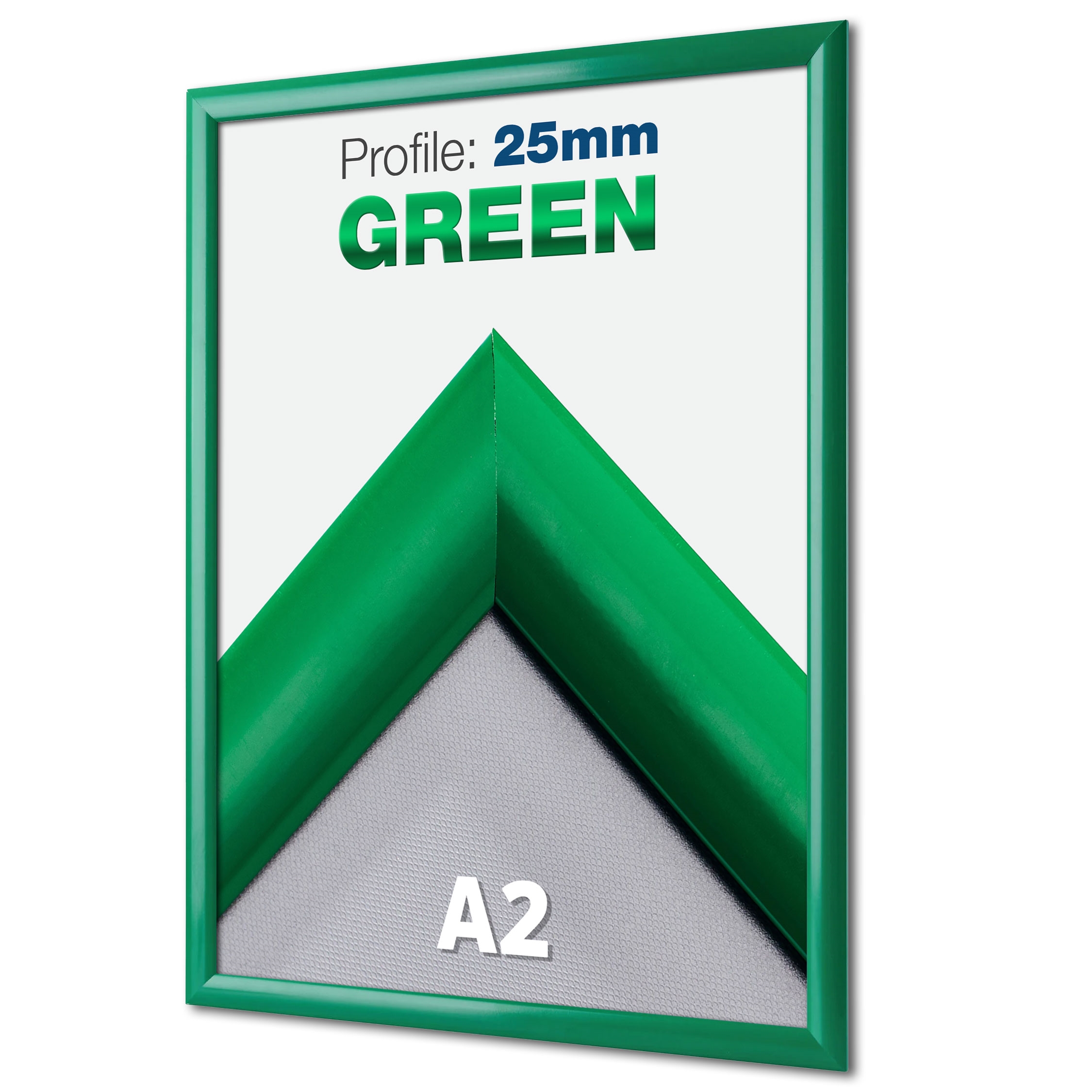 Grøn Klikramme med 25mm profil - A2