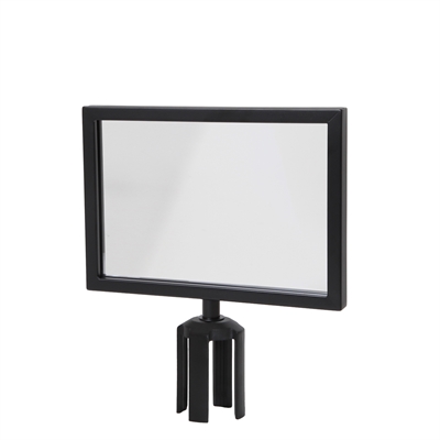 A4 bredformat plakatramme til afspærringsstolper - Sort