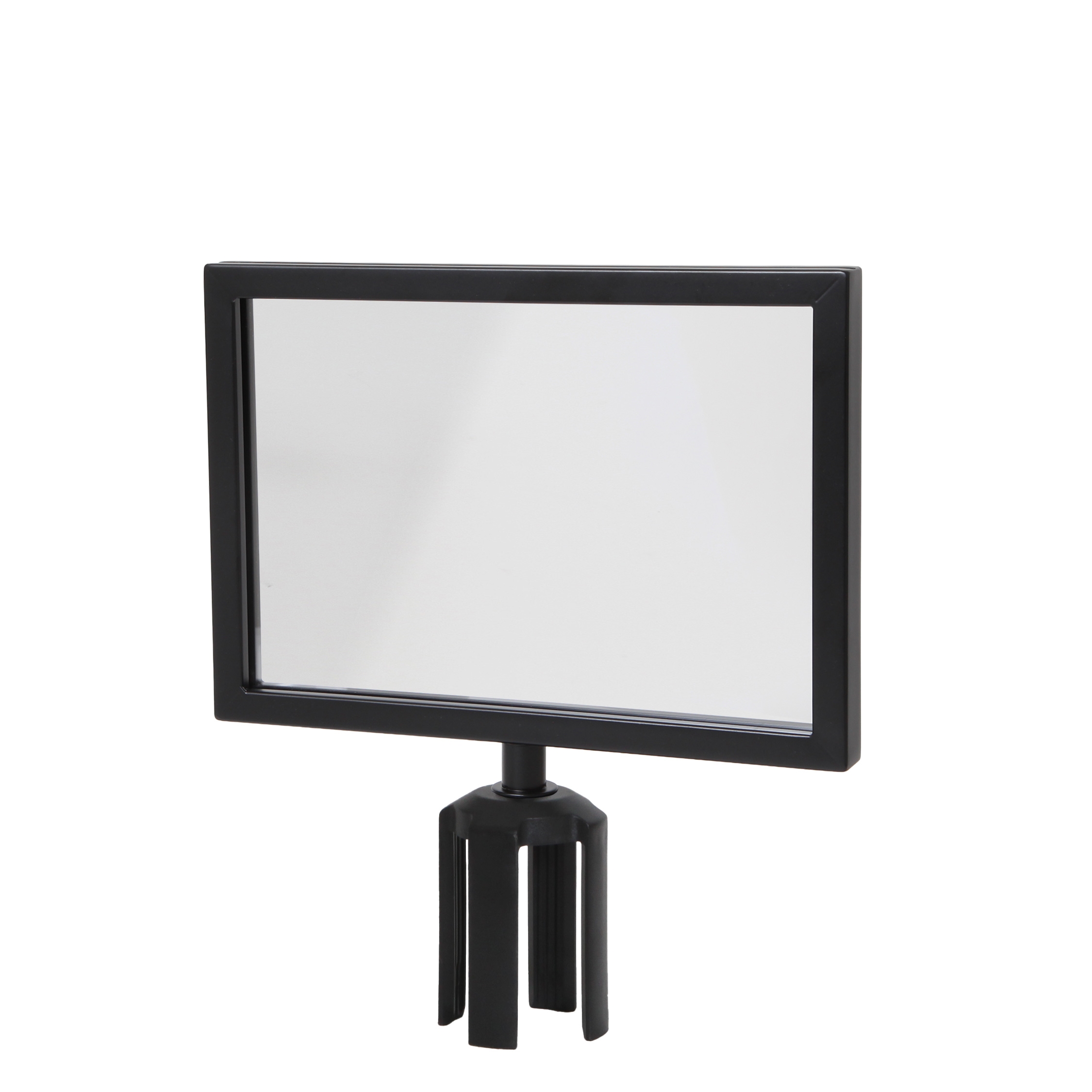 A4 bredformat plakatramme til afspærringsstolper - Sort