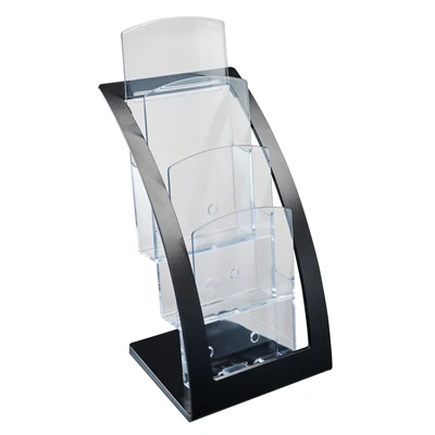 Akryl 3-rum Brochureholder med visitkortholder - A6 / M65