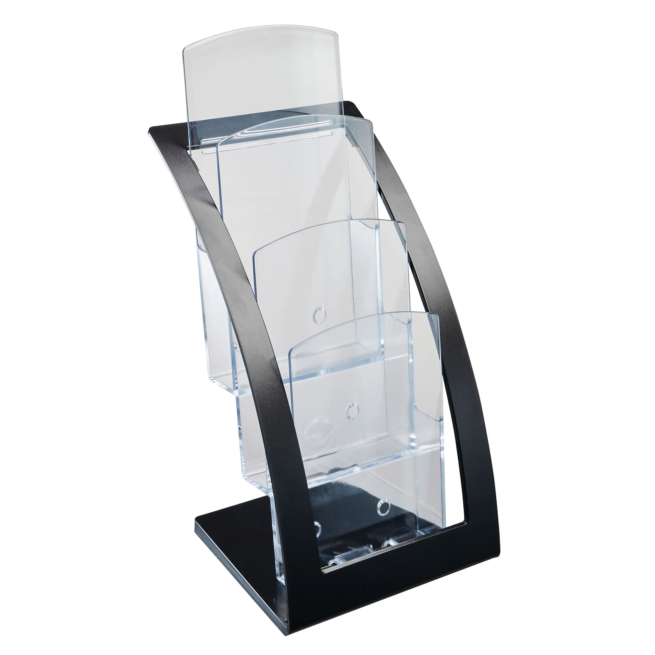 Akryl 3-rum Brochureholder med visitkortholder - A6 / M65