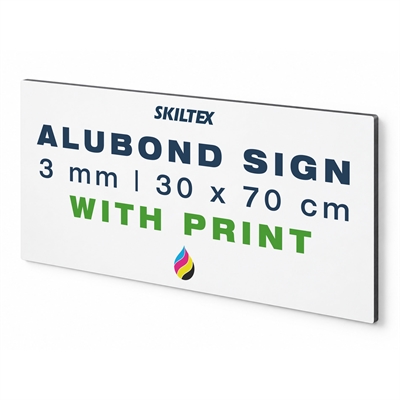 Alubond plade inkl. print | 3mm - 30x70 cm