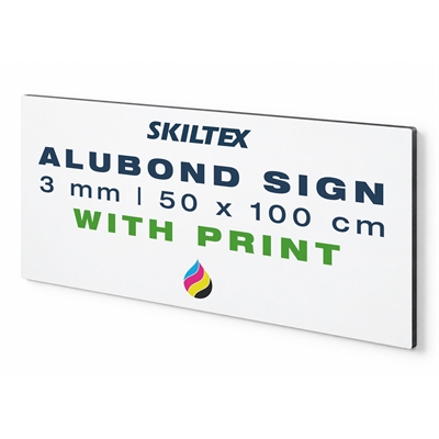 Alubond plade inkl. print | 3mm - 50x100 cm